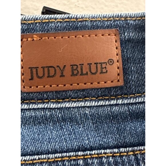 Judy Blue Womens Relaxed Fit Mid Rise Distressed dark wash Jeans size 11-30 - Picture 5 of 8